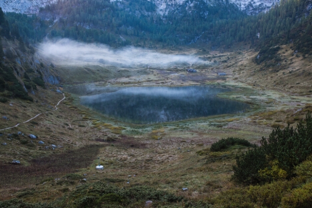 Nebelwolke über dem Funtensee