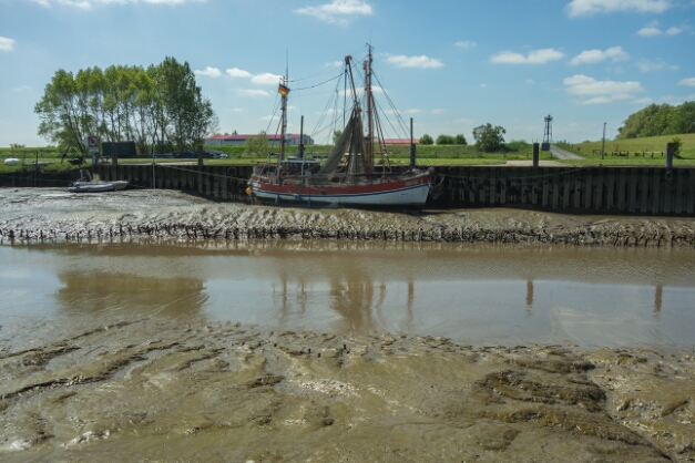 Niedrigwasser bei Nordenham