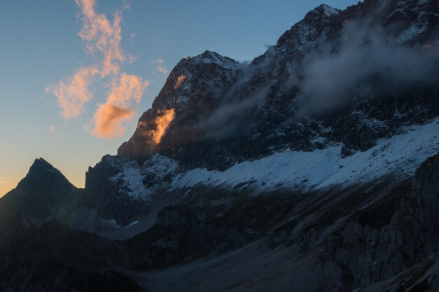 Abend an der Südwandhütte