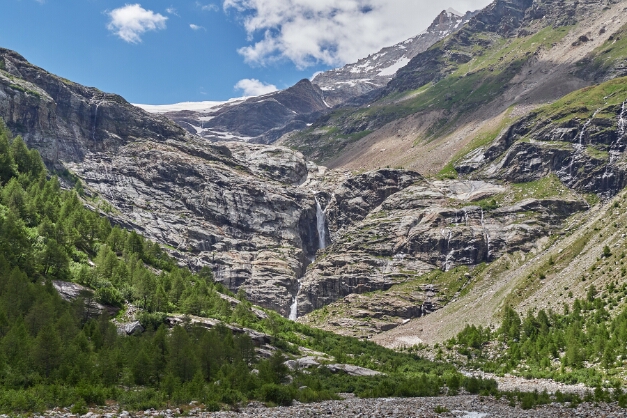 Blick auf Piz Palü und Palügletscher