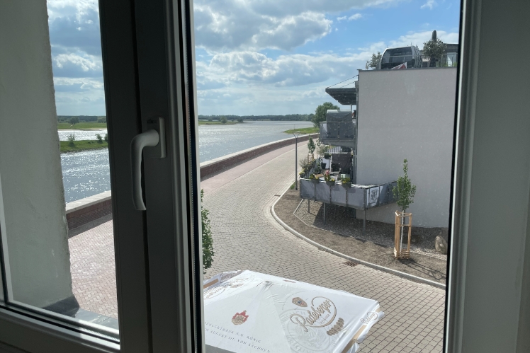 Blick aus dem Hotel in Wittenberge