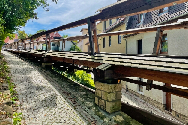 Gestänge der Wassermühle Bad Kösen